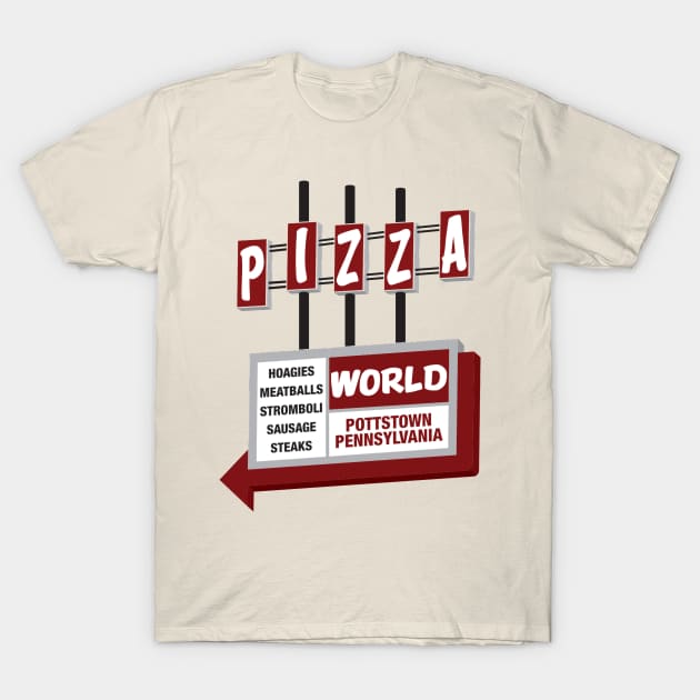 Pizza World, Pottstown, PA T-Shirt by Tee Arcade